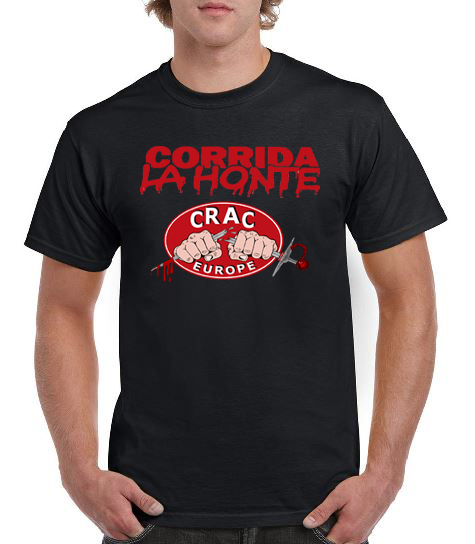 Les T-shirts « Corrida la honte » - CRAC Europe